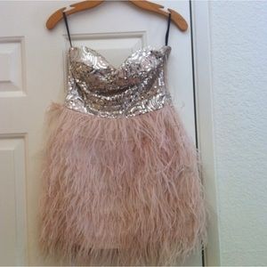 Bebe ostrich dress